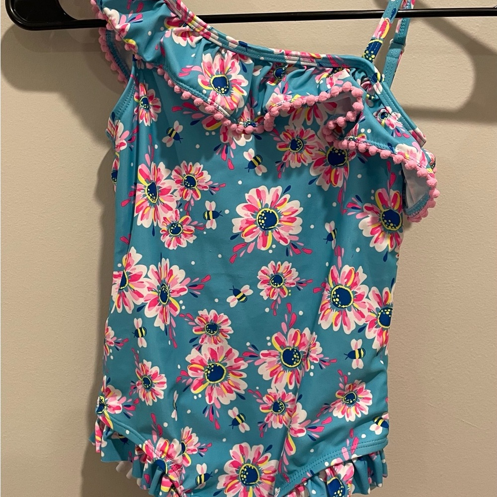 Tommy Bahama Kids Blue Floral One Piece